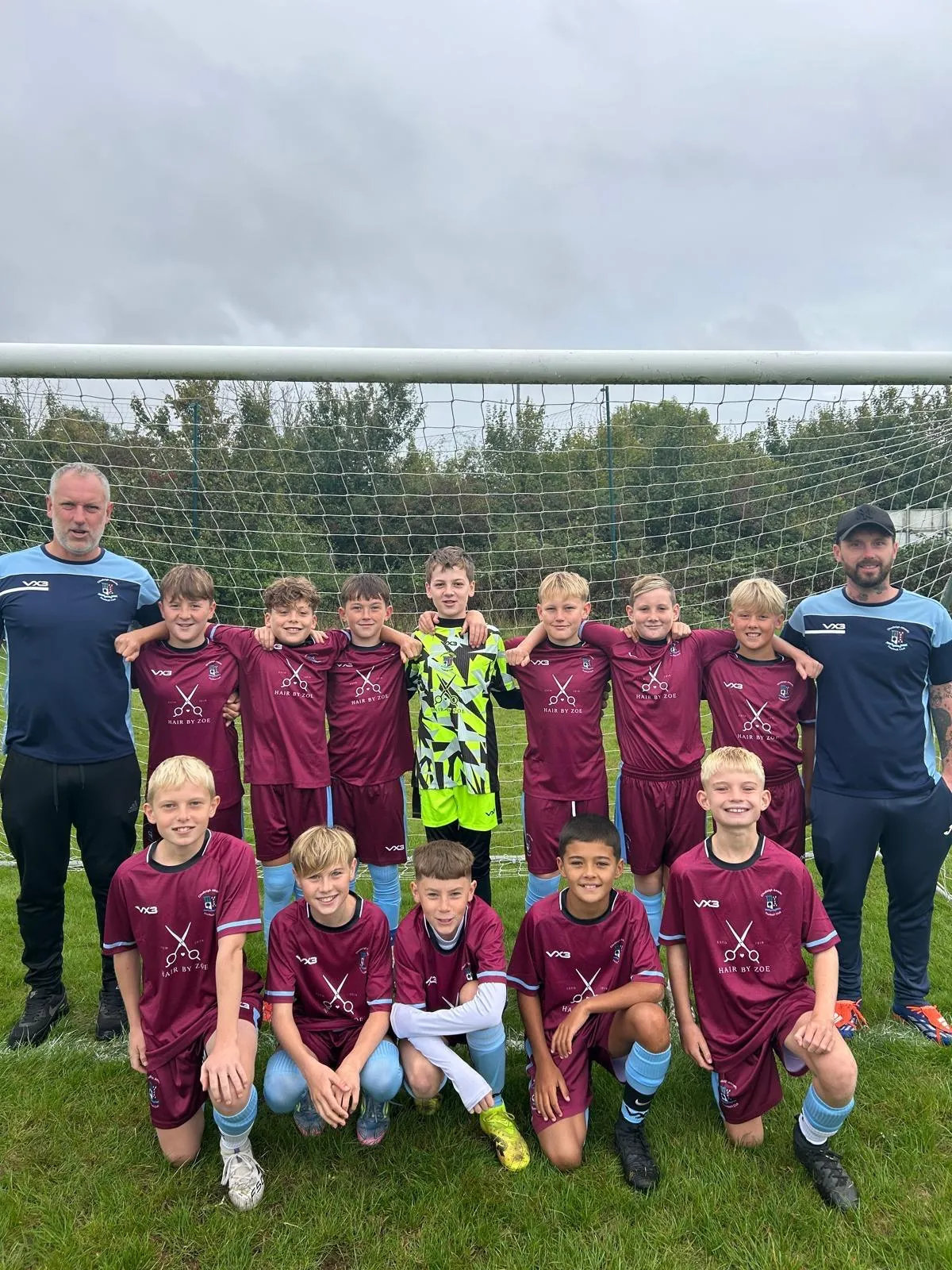 U14s Clarets squad photo